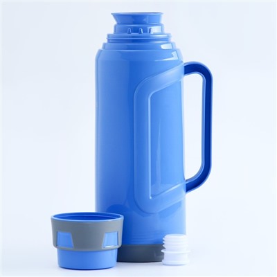 Термос TAKE IT EASY, 2 л, со стеклянной колбой, сохраняет тепло 24 ч, синий