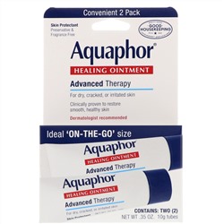 Aquaphor, Healing Ointment, Skin Protectant, Dual Pack, .35 oz ea