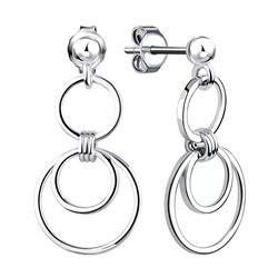 Серьги из серебра без вставки, Л-11914