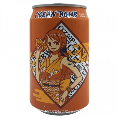 Лимонад со вкусом сочного манго One Piece Ocean Bomb, Тайвань, 330 мл Акция