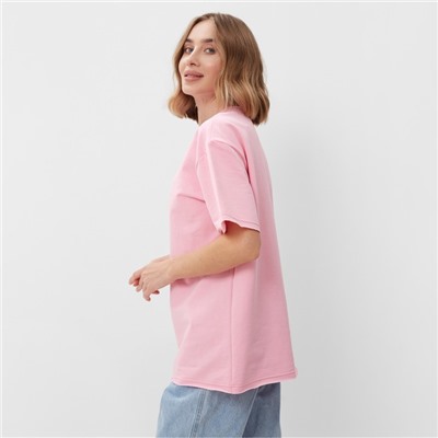 Футболка женская MINAKU: Casual Collection, светло-розовый, размер 50