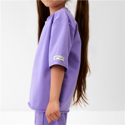 Футболка для девочки KAFTAN: Dream big, сиреневая, размер 30, рост 98 - 104 см