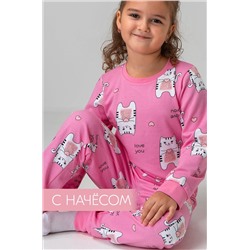 Пижама из футера с начесом для девочки Happyfox