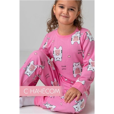 Пижама из футера с начесом для девочки Happyfox