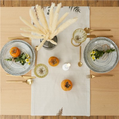 Дорожка на стол Этель Kitchen collection 40×149 см, 100% хлопок, репс 210 г/м², белая
