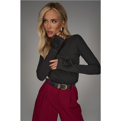 Лонгслив Эми (чёрный)