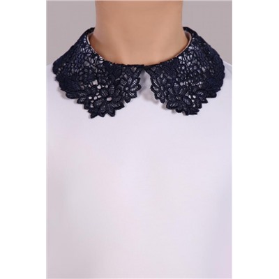 Блузка для девочки Марта 13153 (Белый/темно-синий)