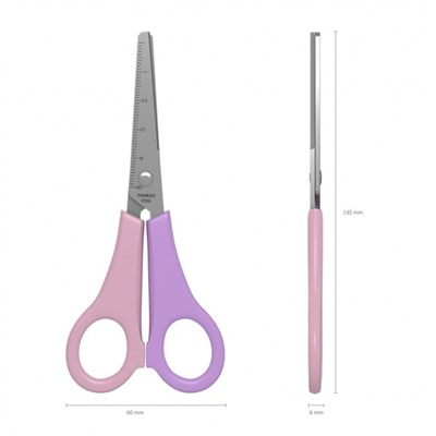 Ножницы детские для ЛЕВШЕЙ 135 мм Joy Pastel в блистере 56922 ErichKrause
