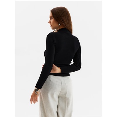 Джемпер женский с горлом MINAKU, чёрный, размер 42-44