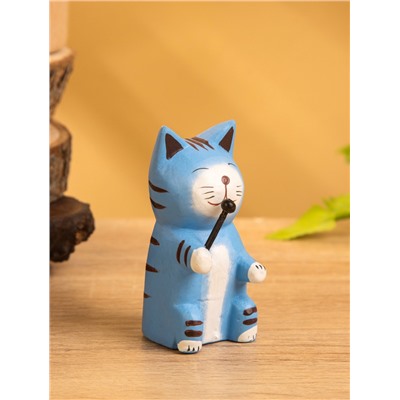 Сувенир «Кот с микрофоном», 3×4×8 см, дерево, МИКС