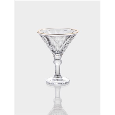 Набор бокалов для шампанского «Роскошь», с золотой отводкой, 6 шт., стекло, прозрачный