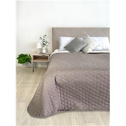 Покрывало микрофибра ПМ-102 крем/кофе