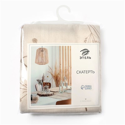 Скатерть «Этель» Flower herbarium, 110×146 см, 100% хлопок, репс 210 г/м²