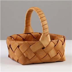 Корзина плетёная, 16×13.5×6.5/12.5 см, секвойя