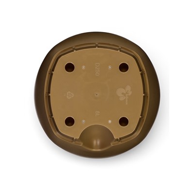 Горшок для цветов с прикорневым поливом Amsterdam, 8 л, цвет молочный шоколад