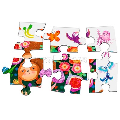 IQ Пазл с развивающей игрой 96 "Весёлая вечеринка в джунглях" 6+ (new)