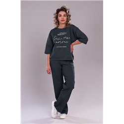 Спортивный костюм с брюками и кофтой 310 (Черный)