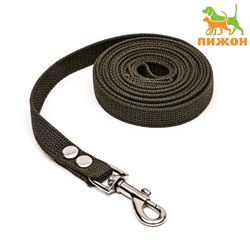 Брезентовый поводок, 3 м × 2 см, тёмно-зелёный