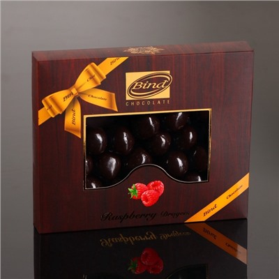 Шоколадное драже «Малина в темном шоколаде», Золотой Новый Год, 100 г