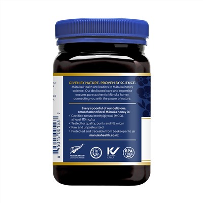 Manuka Health, Manuka Honey, MGO 115+, 1.1 lb (500 g)