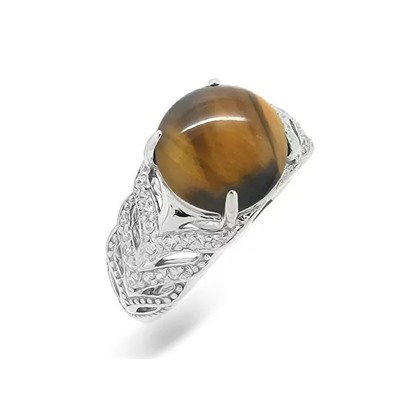 Кольцо из серебра тигровый глаз, МЦВ533