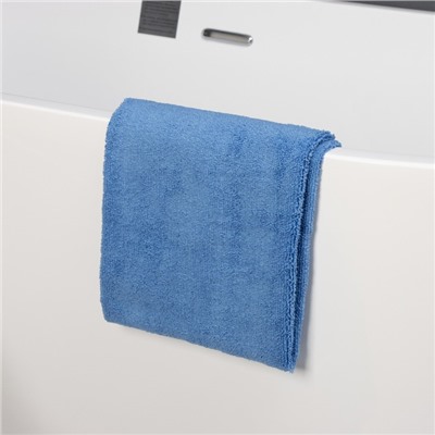 Тряпка для пола Raccoon, 220 г/м², 60×80 см, микрофибра, ультразвуковая обработка края, 2 шт, синяя