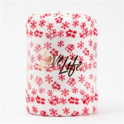 Плед LoveLife «Подарок» 180×200 см, велсофт,100% п/э, 280 гр/м