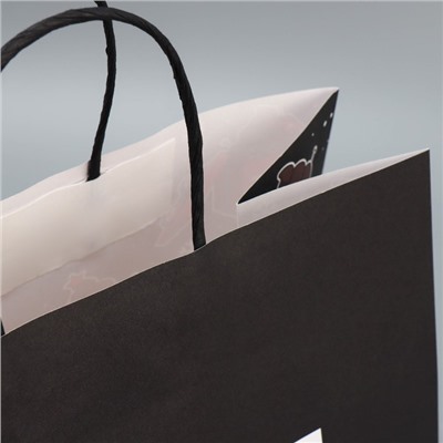 Пакет подарочный новогодний крафтовый «Подарочек тебе», 28×32×15 см