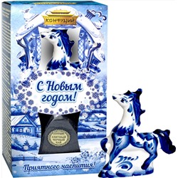 Конфуций. Новый год. Набор Чайная пара. Синее и белое 50 гр. карт.упаковка