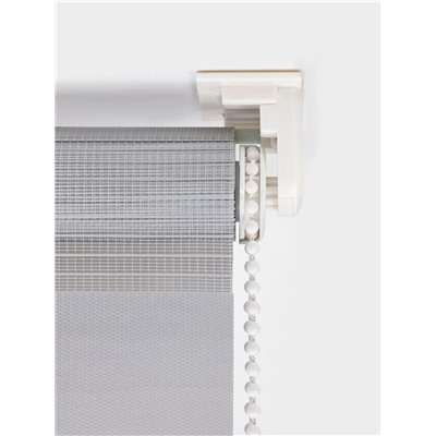 Штора рулонная 60×160 см «День и Ночь», по полотну 56×160 см, цвет стальной