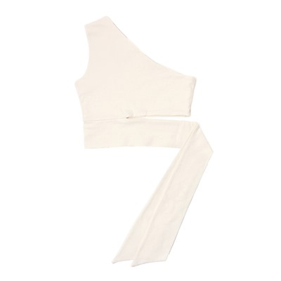 Топ с завязкой на талии женский MINAKU : Casual Collection, белый, размер 46