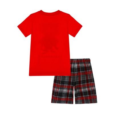 Комплект для мальчиков: фуфайка (футболка) трикотажная, шорты текстильные