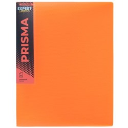 Папка пластиковая 2 кольца 25мм PRISMA NEON 700 мкм EC211300012 оранжевая, эффект 3D Expert Complete