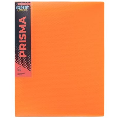 Папка пластиковая 2 кольца 25мм PRISMA NEON 700 мкм EC211300012 оранжевая, эффект 3D Expert Complete