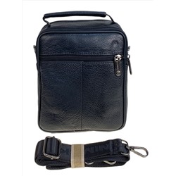 Сумка мужская из натуральной кожи, цвет черный