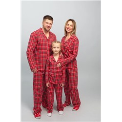 Женская новогодняя пижама с брюками и рубашкой Happyfox