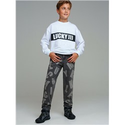 Брюки текстильные джинсовые утепленные флисом для мальчиков