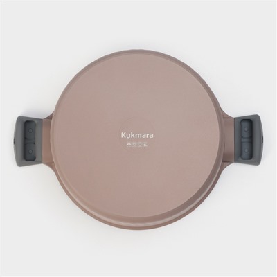Кастрюля KUKMARA Stella, 4.2 л, d=25.5 см, h=12 см, стеклянная крышка, антипригарное покрытие, литой алюминий