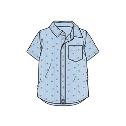 Сорочка текстильная для мальчиков (regular fit)
