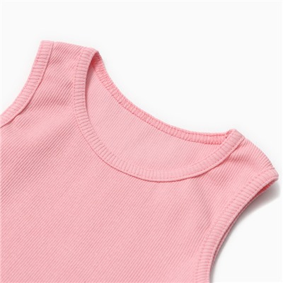 Майка-топ для девочки MINAKU: Basic Line KIDS, розовая, рост 116 см
