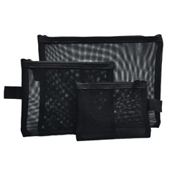 Kristaller Набор косметичек Fine mesh 3 in 1, чёрный 25021