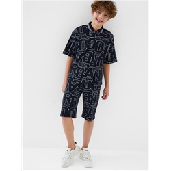 Комплект трикотажный для мальчиков: джемпер с воротником поло, шорты