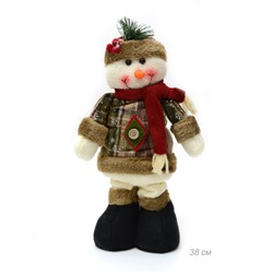 Новогоднее украшение Снеговик на телескопических ножках 38-43 см / Е150 /уп 60/