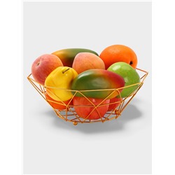 Ваза для фруктов «Доляна. Геометрия Голд», 25.5×27×10 см, золотистая