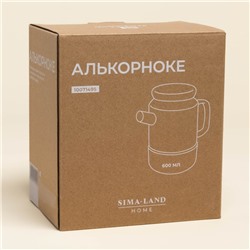 Заварочный чайник SL Home «Алькорноке», 600 мл, 17×10×15 см, на пробковой подставке, стекло, прозрачный