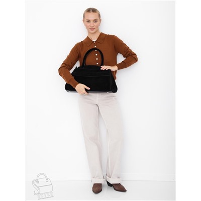 Сумка женская кожаная 3380Q black  Polina&Eiterou  в Новосибирске