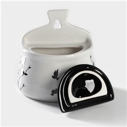 Солонка Доляна «Весенний вечер», 600 мл, 14×10×14 см, доломит, белая