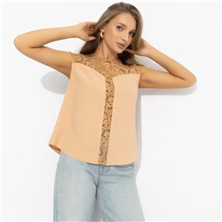 Топ комбинированный с кружевом, Громко и смело
