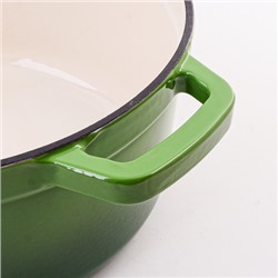 40637 Кастрюля чугун 6,2 л эмаль/покрытие зелёная MB (х2)