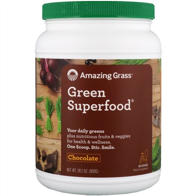 Amazing Grass, Green Superfood, шоколад, 800 г (28,2 унции)